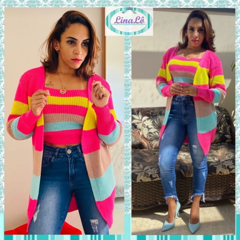 Kimono best sale feminino colorido