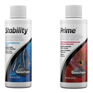 Kit Seachem Prime 100 ML + Seachem Stability 100 ML