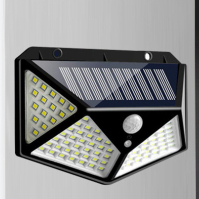 Luminária Solar 100 Led Com Sensor Jardim Prova D'Água Promoção