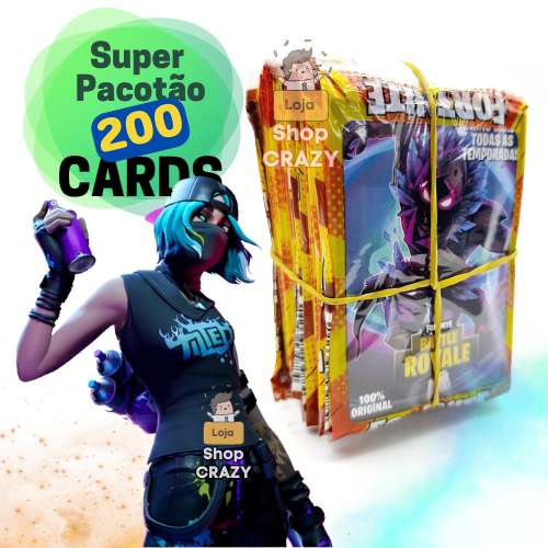 Starter Pack Fortnite Livro Ilustrado + 40 Envelopes 200 Fig