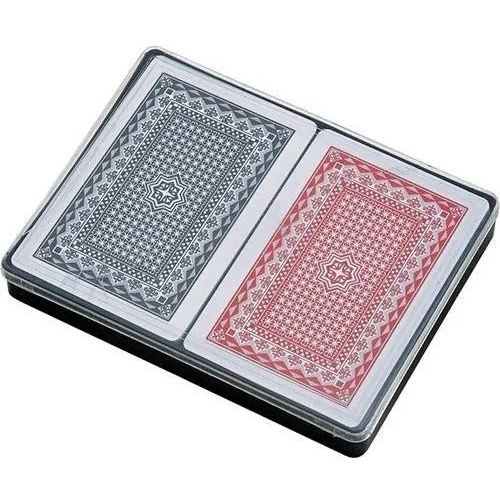 Baralho Poker Profissional 108 Cartas De Jogo Plástico Com Estojo Prova D’Água Resistente Lavável Tocar Promoção