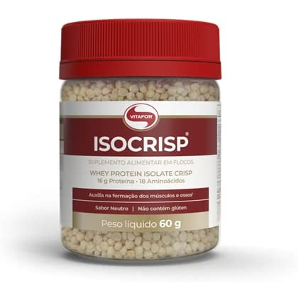 Kit 2X: Isocrisp Whey Protein em Crispies Neutro Vitafor 60g