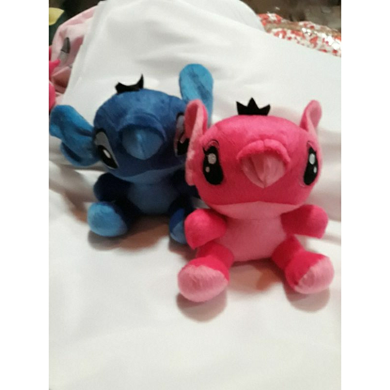 Pelucia stitch azul ou stitch rosa Angel 23 cm | Shopee Brasil