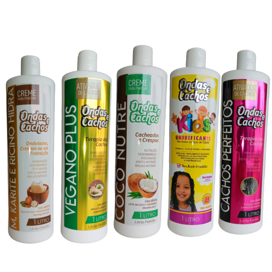 CREME PENTEAR ATIVADOR DE CACHOS ONDAS E CACHOS 1L | Shopee Brasil