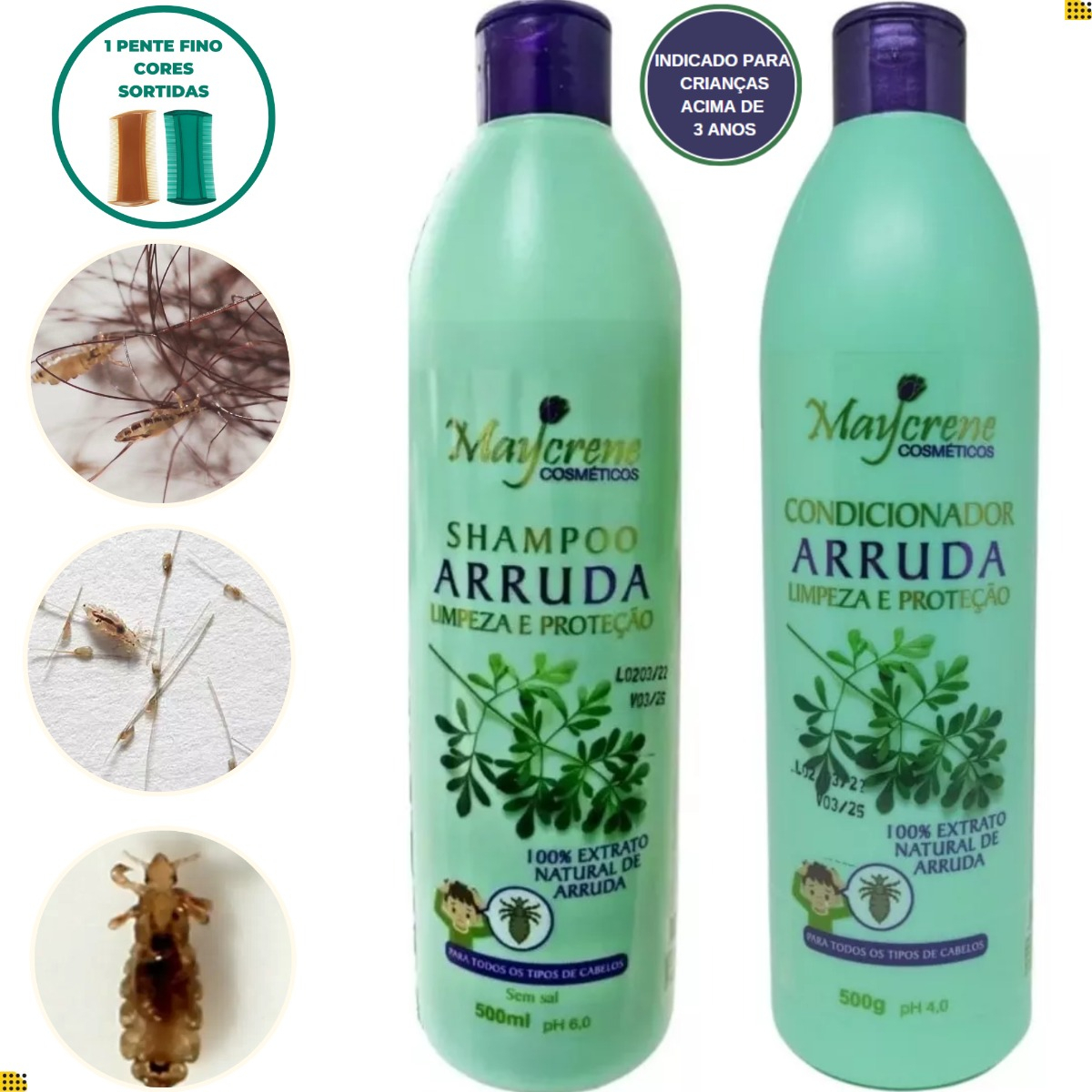 Shampoo Condicionador Combate Mata Piolhos E Lêndeas Acaba Coceira ...
