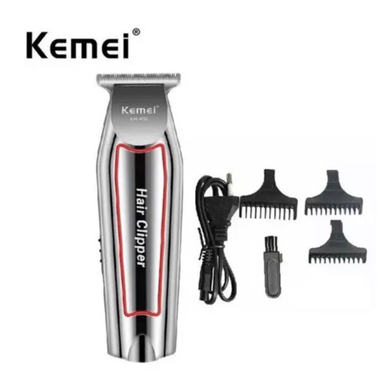 Maquina acabamento cabelo barba profissional kemei km-032