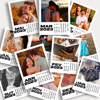 12 Foto Calendário IMÃ de Geladeira 2026 Envio Rápido
