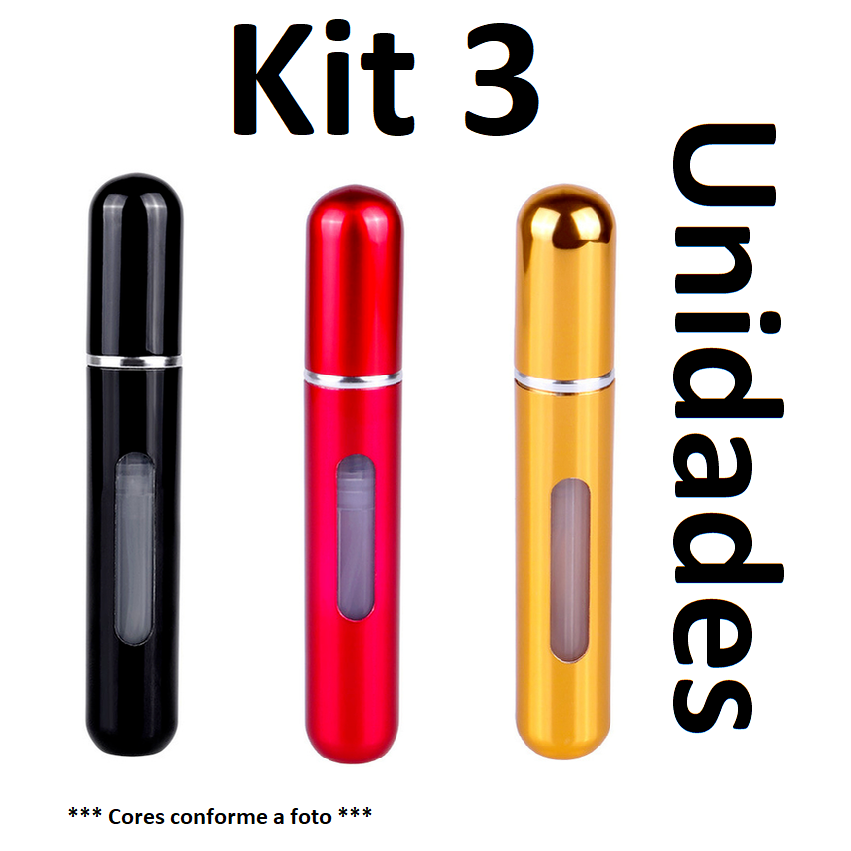 8ml - Porta Perfume Spray Recarregável para Bolsa e Viagem