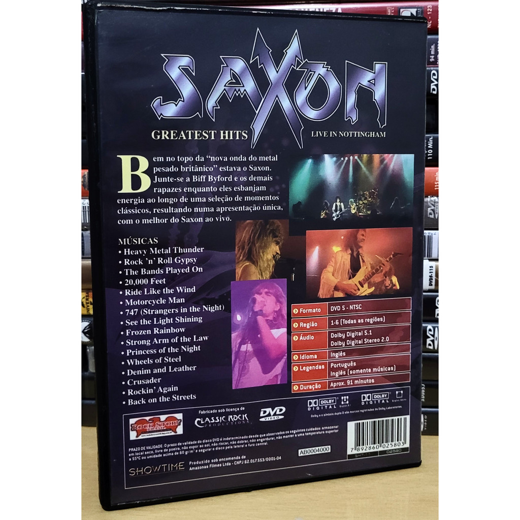 DVD Saxon - Greatest Hits Live In Nottingham | Shopee Brasil