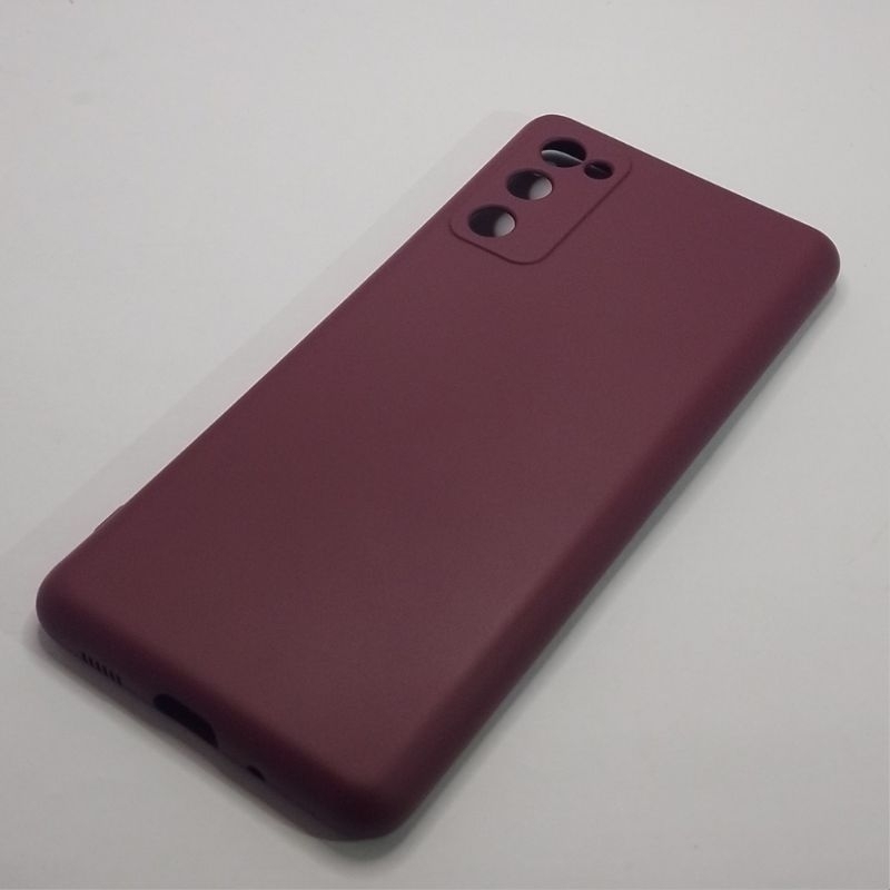 Capinha case em Silicone Flex Aveludada para S20 FE Fechada Sem Logo.