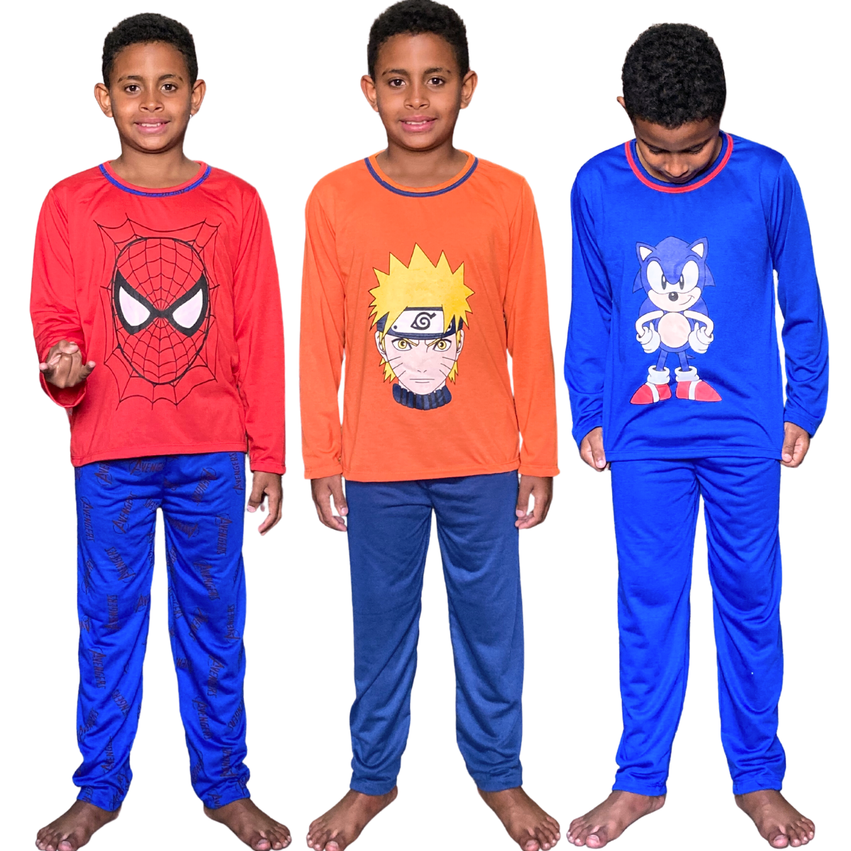 Pijama Masculino Infantil / Roupa de Dormir / Pijama Manga Longa / Roupa de Dormir