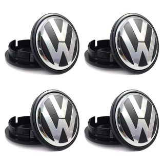Jogo Calota Calotinha Centro Roda Vw Tiguan Golf Passat Amarok Jetta Novo Fusca 65mm