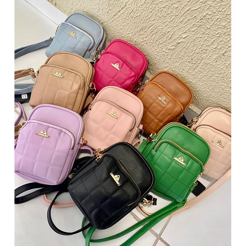 Bolsa Transversal Mini Bag pequena colorida Novidade