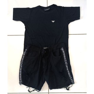 Kit Masculino ARMANI - Camisa Com Elastano + Bermuda Jeans - Fotos Reais dos Produtos