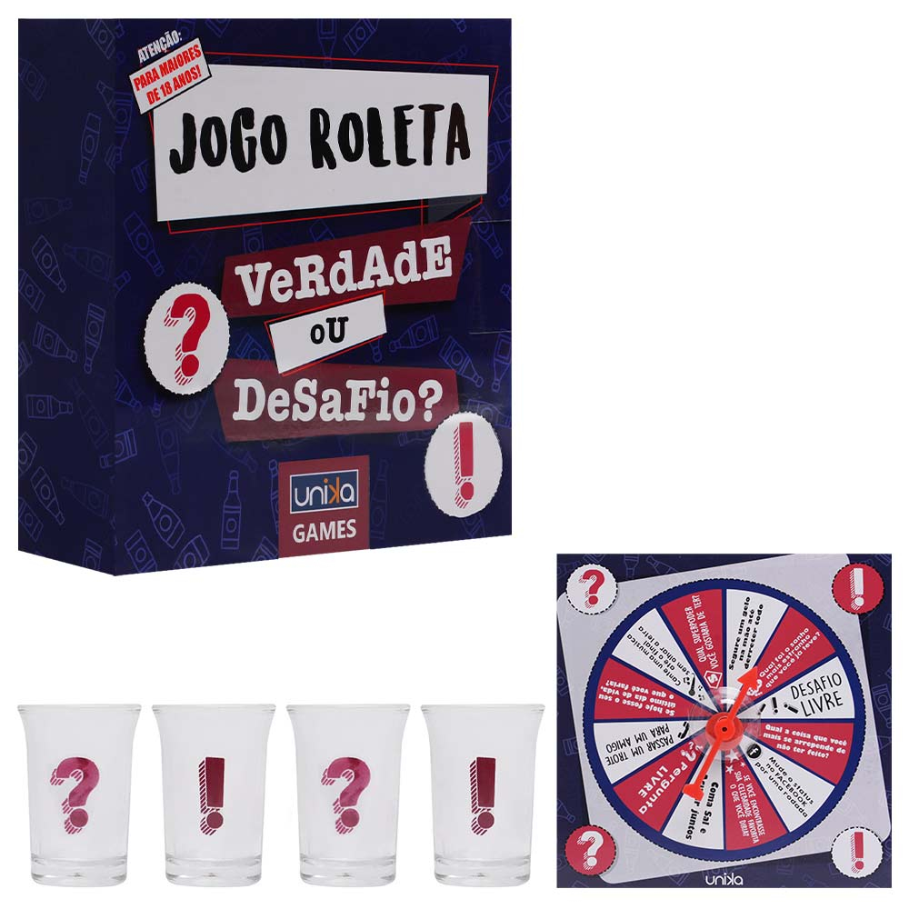 Jogo De Roleta Verdade Ou Desafio Tabuleiro Esquenta 4 Shots | Shopee Brasil