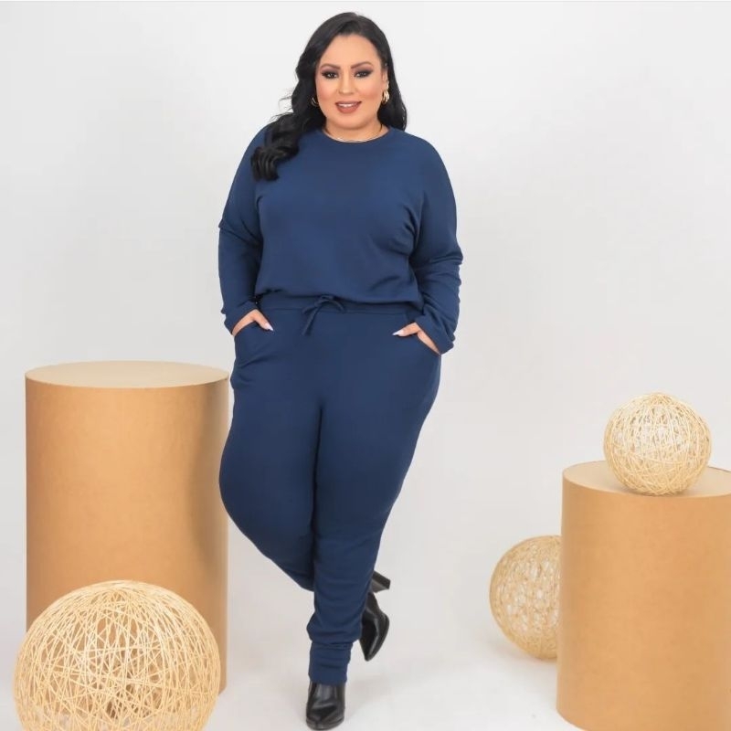 Agasalho plus size store feminino