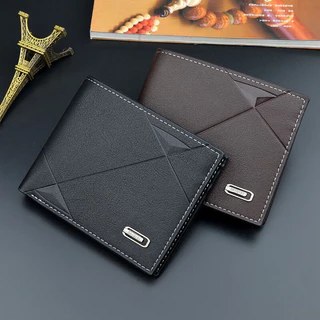 Carteira Masculina De Couro Flexível Multifuncional/casual/fashion/Fina/Três Dobras/KN3503