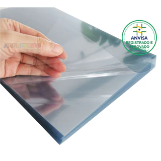 50 Folhas De Acetato Cristal Transparente A4 - 21x30 Cm espessura 0,20 mm ou 200 micras Plástico Pet Cristal