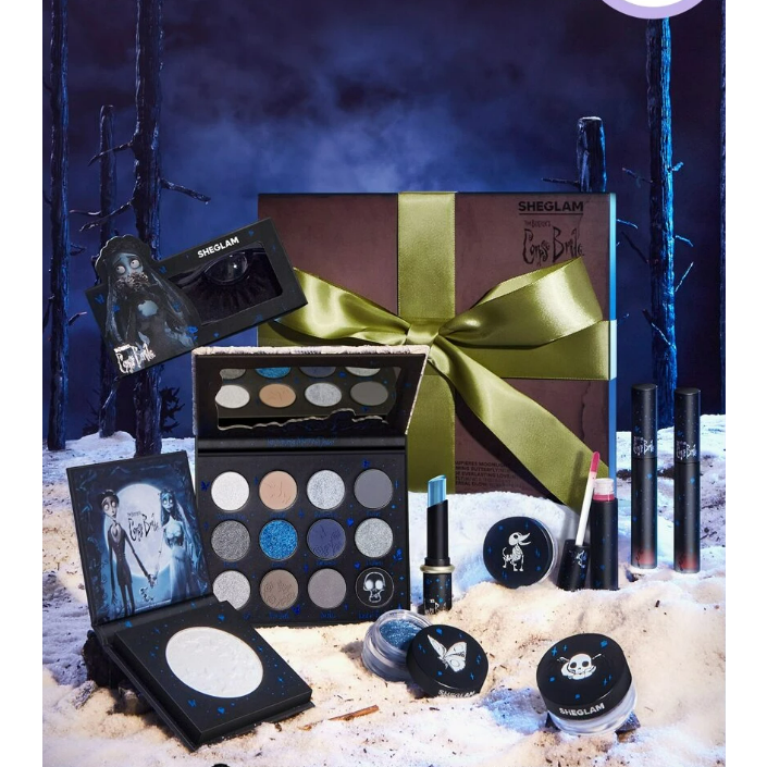 Maquiagem coleção Noiva cadáver, sombra, gloss, gliter Corpse Bride