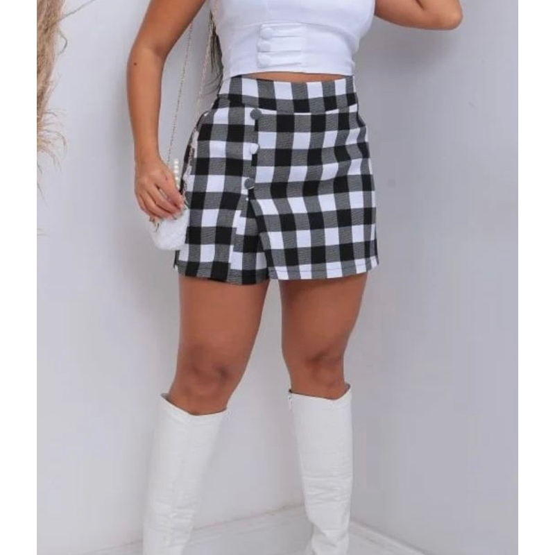 Short Saia Xadrez