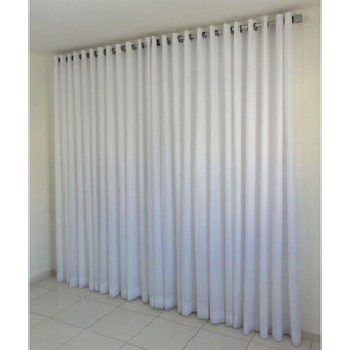 Cortina Voil Sarah Branca 3 x 2,50 - Para Quarto/Sala - Envio imediato