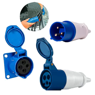 Tomada Industrial Acoplamento Plug Macho 32A 2P+T 220V Para Equipamentos Pesados Alta Tensão em Oferta na Shopee