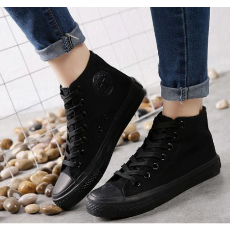 Tênis Feminino e Masculino Casual Cano Alto Star Preto Chuck Taylor Unissex