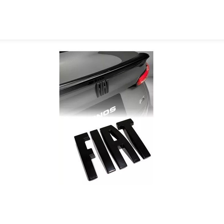 Emblema Traseiro Fiat Preto Black Piano Cronos Hgt