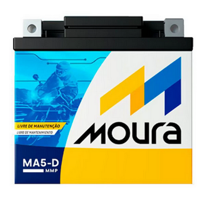 Bateria de Moto Moura 5ah POP 100 2007 a 2015