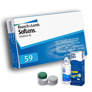 Lente De Contato Soflens 59 uso Mensal com Renu