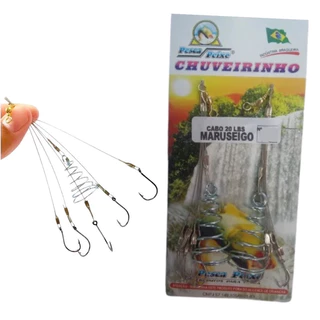 chuveirinho de aço para pesca kit com 10 unidades + 1 spinhel