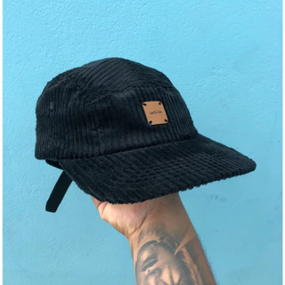 Boné Five Panel Anth Co de Veludo Original Strapback Aba Reta Fita Preto