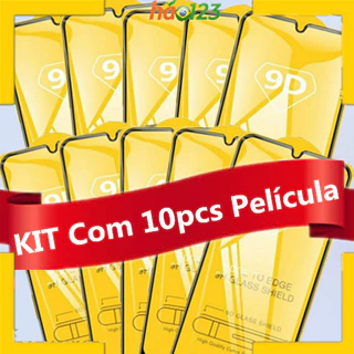 KIT Com 10 Película De Vidro Temperado 3D 9D Para Iphone 6 7 8 Plus Xs Xr 11 Pro Max 12 13 14 Pro max