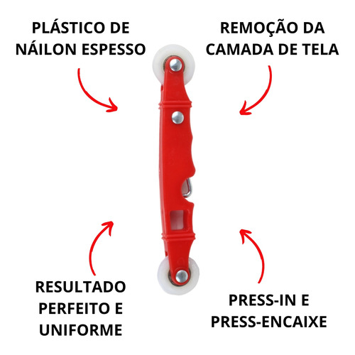 Rolete Aplicador Duplo Para Tela Mosqueteira Portas E Janelas