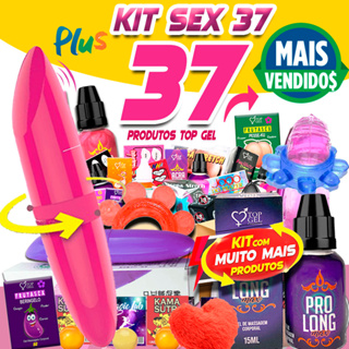 Kit Sex Shop 37 Produtos Eróticos Sexy shop c/ vibrador Plus max