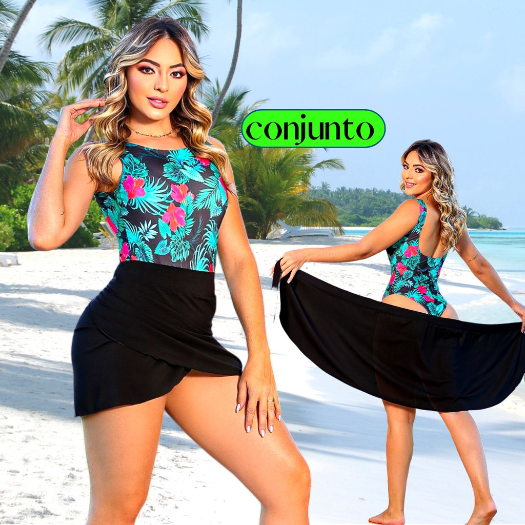 MAIÔ COM PAREÔ PLUS SIZE FEMININO LINDA MOÇA EXCLUSIVE ONÇA