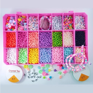Kit Missangas Infantil Para Fazer Pulseiras 5500pç + Maleta