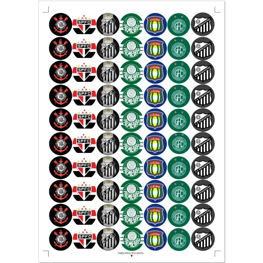 TIMES PAULISTA 70 Etiquetas Adesivas 4x4cm TIMES PAULISTA | Shopee Brasil