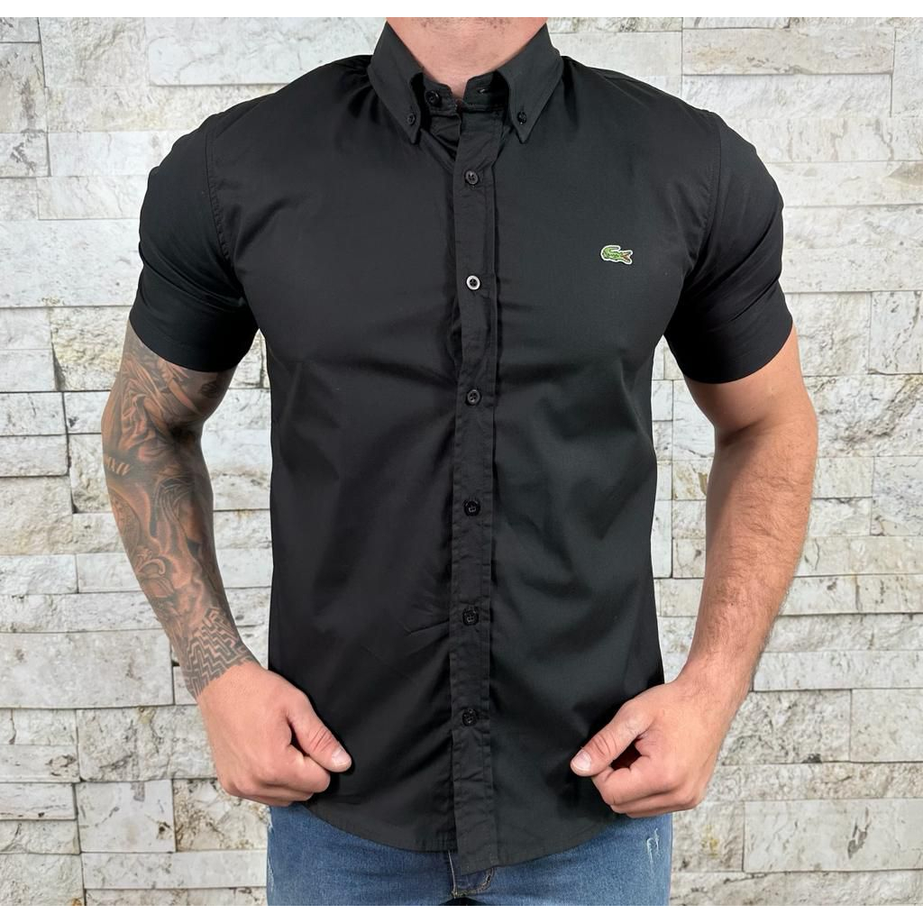 camisa masculina Lacoste original alinhamento perfeito | Shopee Brasil
