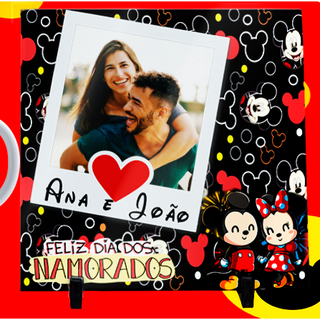 Azulejo Personalizado 15 x 15 - Dia dos Namorados - 08 Mickey e Minnie