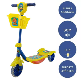 Brinquedo De Crianças Patinete Azul De Carros De Corrida em