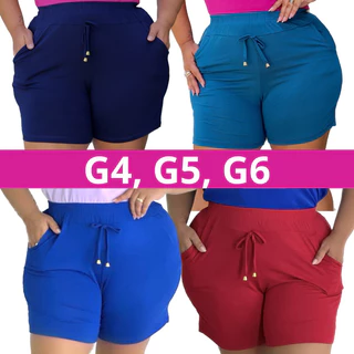 Shorts Plus Size EXG Bermuda de Malha Confortável Premium