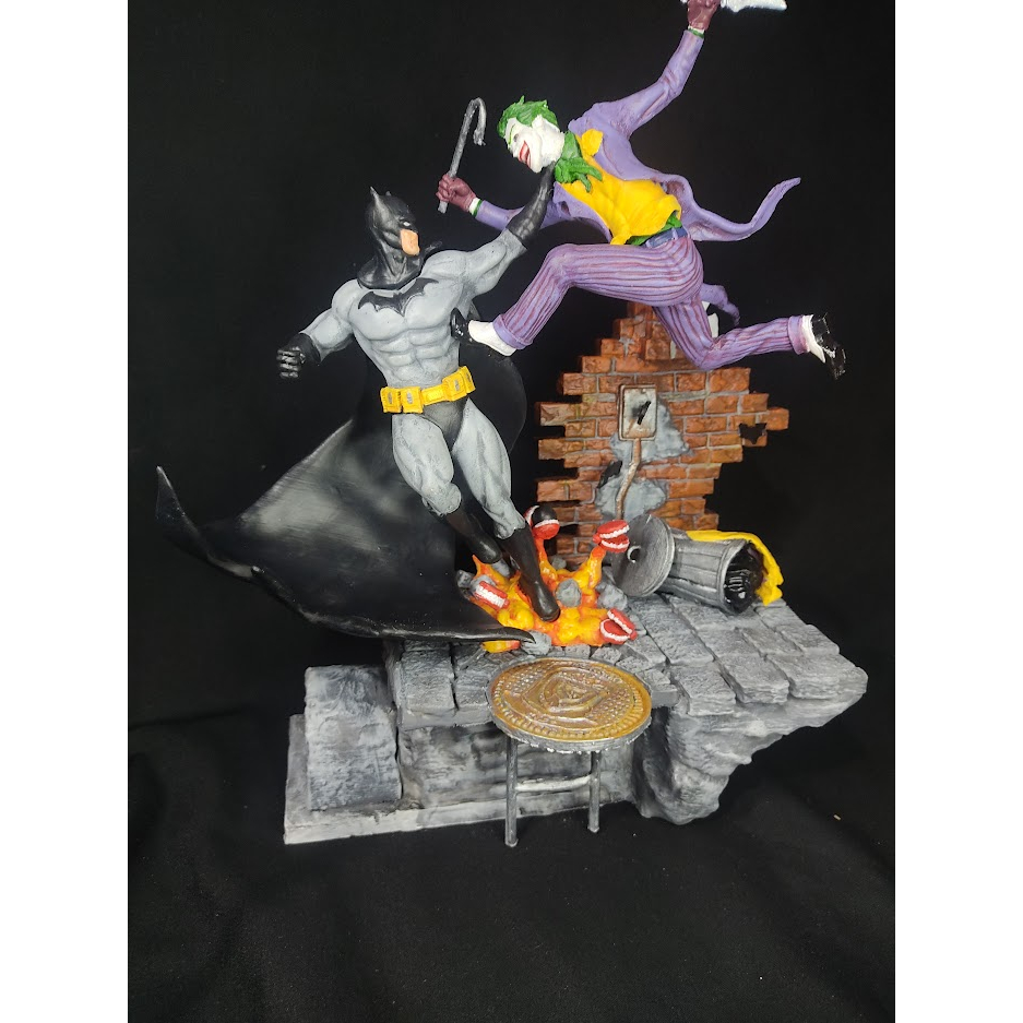 Diorama Batman vs coringa estátua 1/10