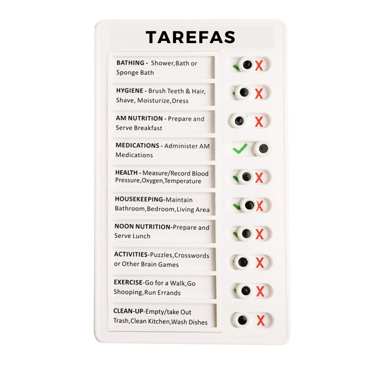Lousa de Planejamento Diário Mensal de Tarefas Atividades Compromissos Customizável
