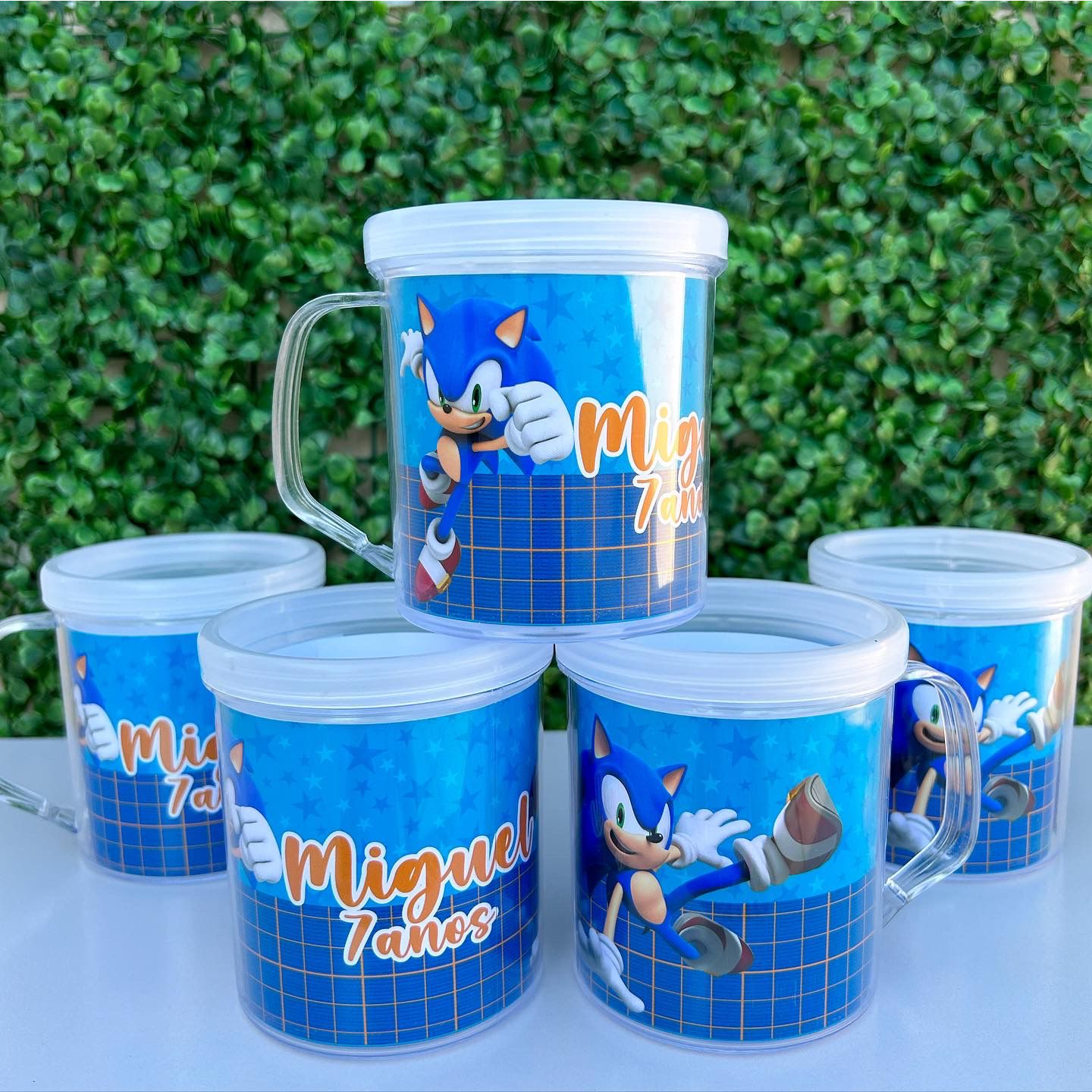 Lembrancinha Sonic - Caneca com Kit Colorir Mod 2