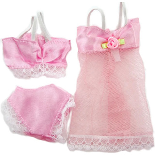 Lingerie Luxo Para Boneca Barbie Roupa Robe Calcinha Sutiã