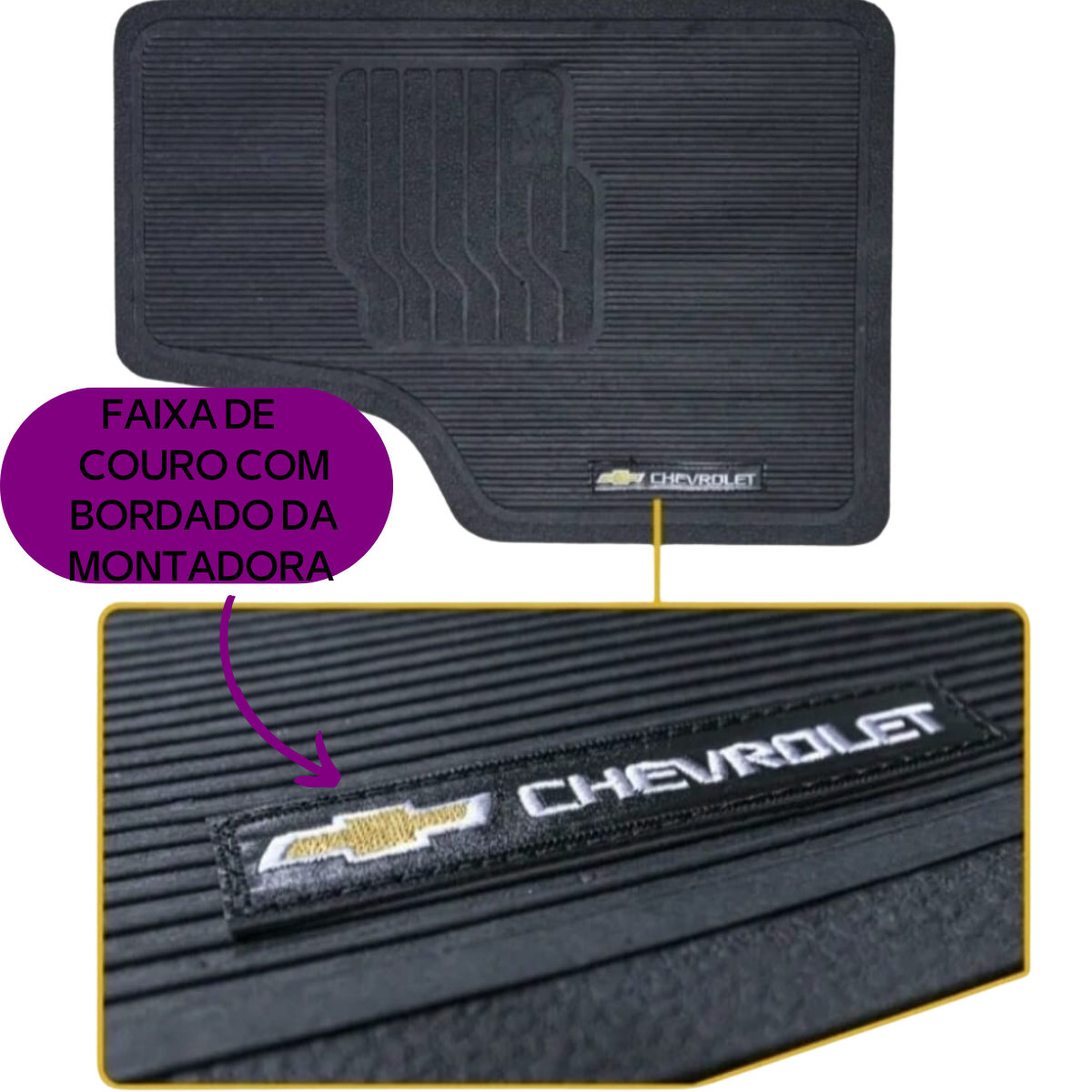 Tapete de Borracha Bordado Corsa Classic 2006 2007 2008 09
