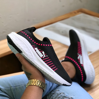 Tênis puma sem cadarço unisex esportivo e casual preto confortável top da farbrica promoção relapago confortavel esportivo Tênis meia feminino academia confortável leve sem