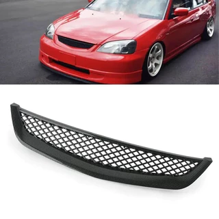Grade Carbono Civic R Type Geração 06 Honda 2001 2002 2003 04 portas Pára-choque Dianteiro DUB JDM Tunning Estética Automotiva