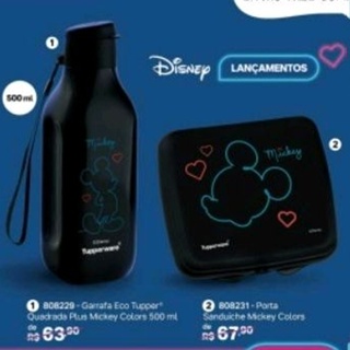 Kit Mickey Eco Tupper Plus + Porta Sanduíche Tupperware